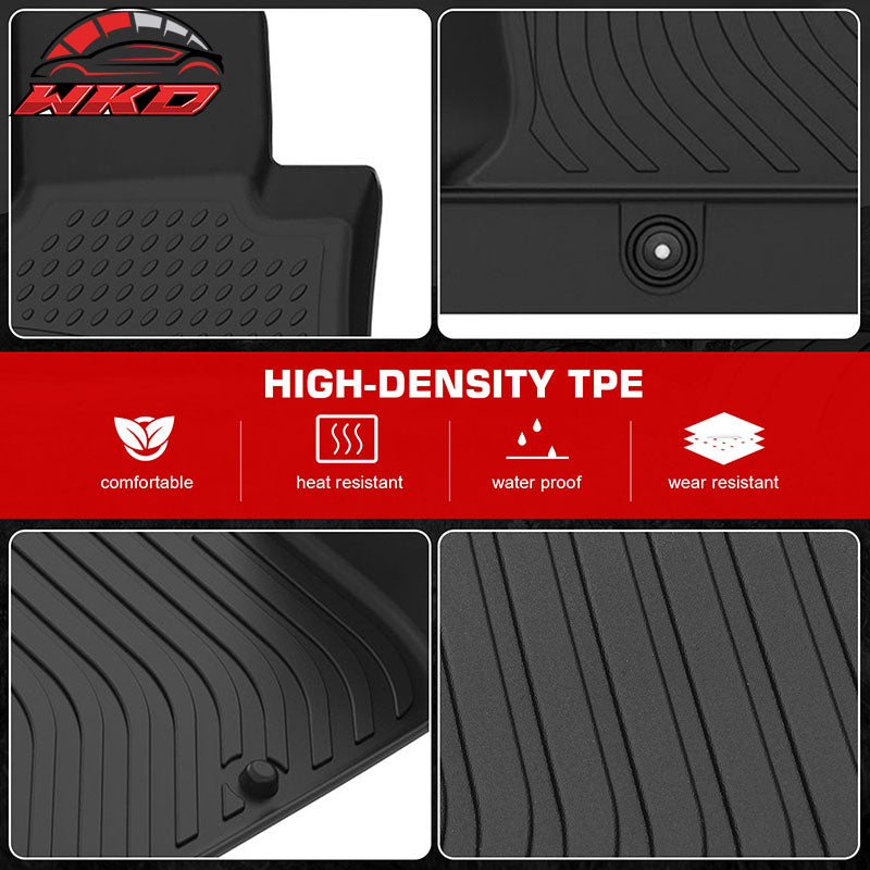 Wholesale 18-23 Kia Stinger AWD Floor Mats All Weather TPE 3D Carpets Liner Guard 3PC - Wikond Auto