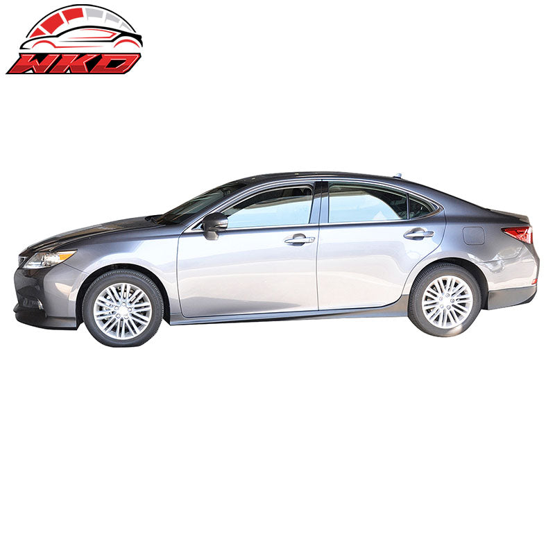 Fits 13-18 Lexus ES350 ES300h Side Skirts Unpainted Black Rocker Panel Extension