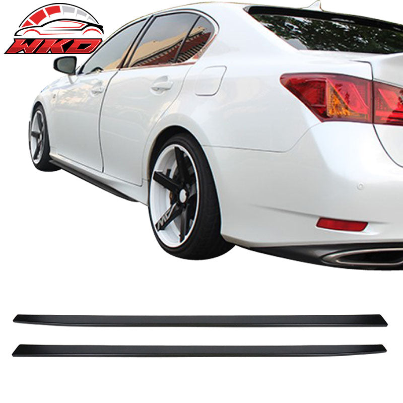Fits 16-19 Lexus GS F 2PCS Side Skirts Extension Lip Rocker Panel PP Matte Black