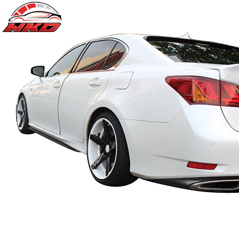 Fits 16-19 Lexus GS F 2PCS Side Skirts Extension Lip Rocker Panel PP Matte Black