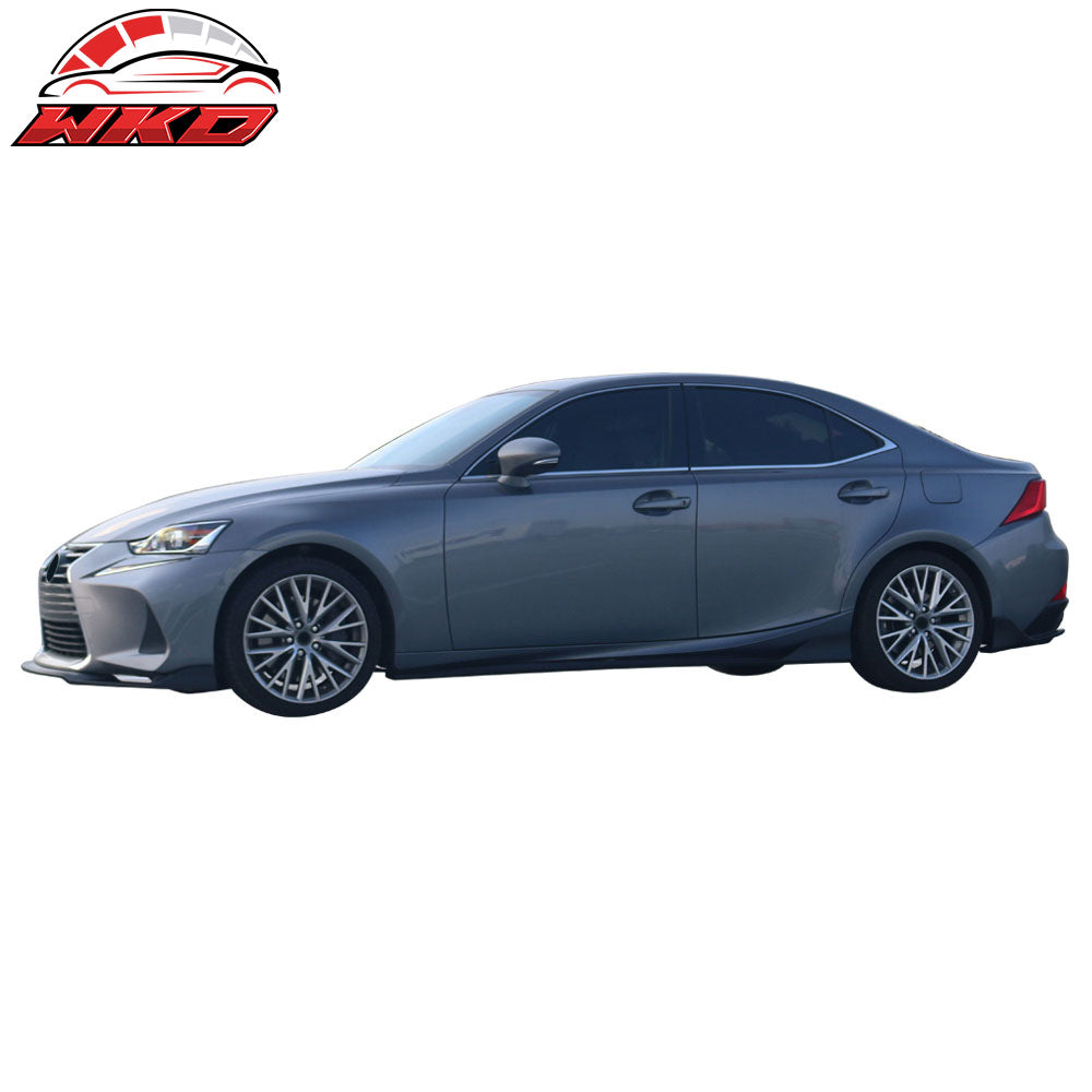 Fits 14-20 Lexus IS IS 250 300 350 Rear Bumper Lip Corner Aprons Matte Black