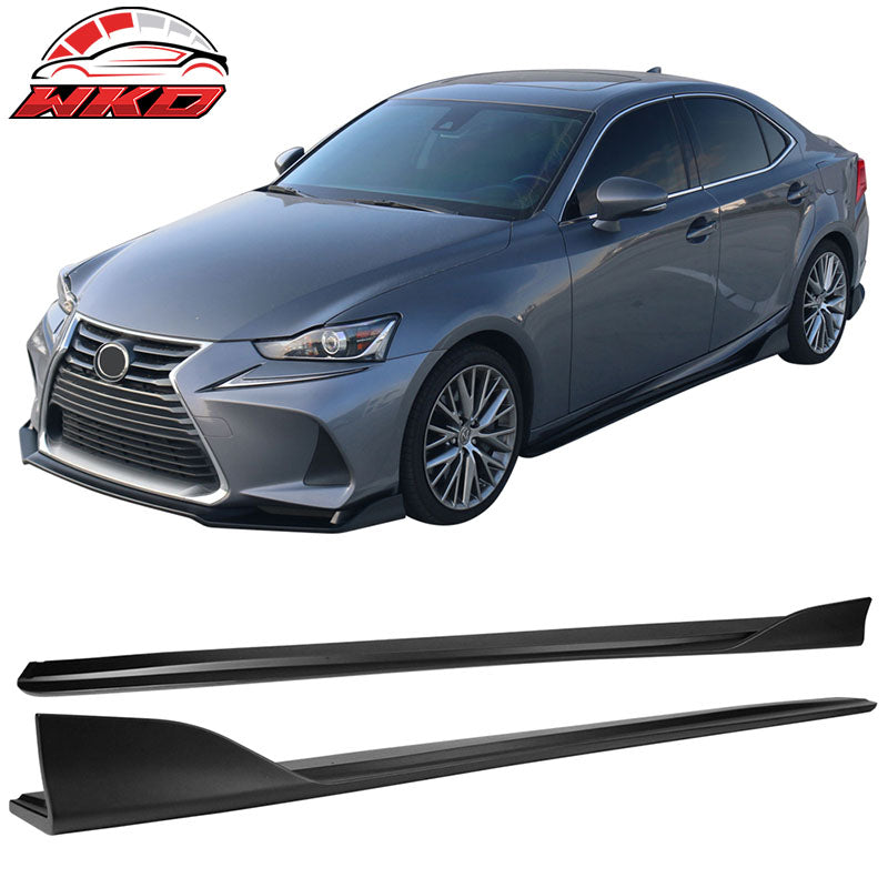 Fits 14-20 Lexus IS250 IS300 IS350 Type A Side Skirts Rockel Panel Matte Black