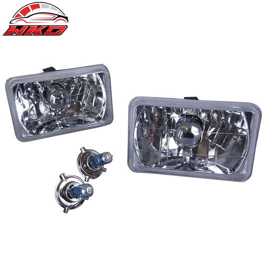 Wholesale 83-89 Lincoln Town Car 4x6 Inch H4 Sealed Beam Diamond Headlights Crystal - Wikond Auto