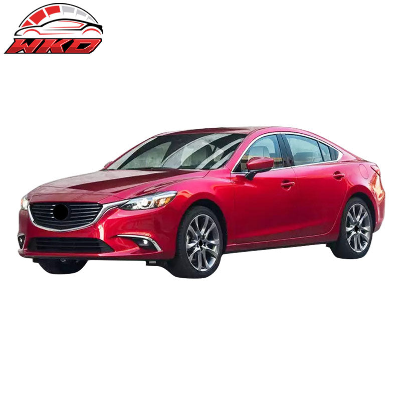 Fits 16-17 Mazda 6 OE Front Fog Light Lamps LED Clear Lens With Chrome Trim 2PC