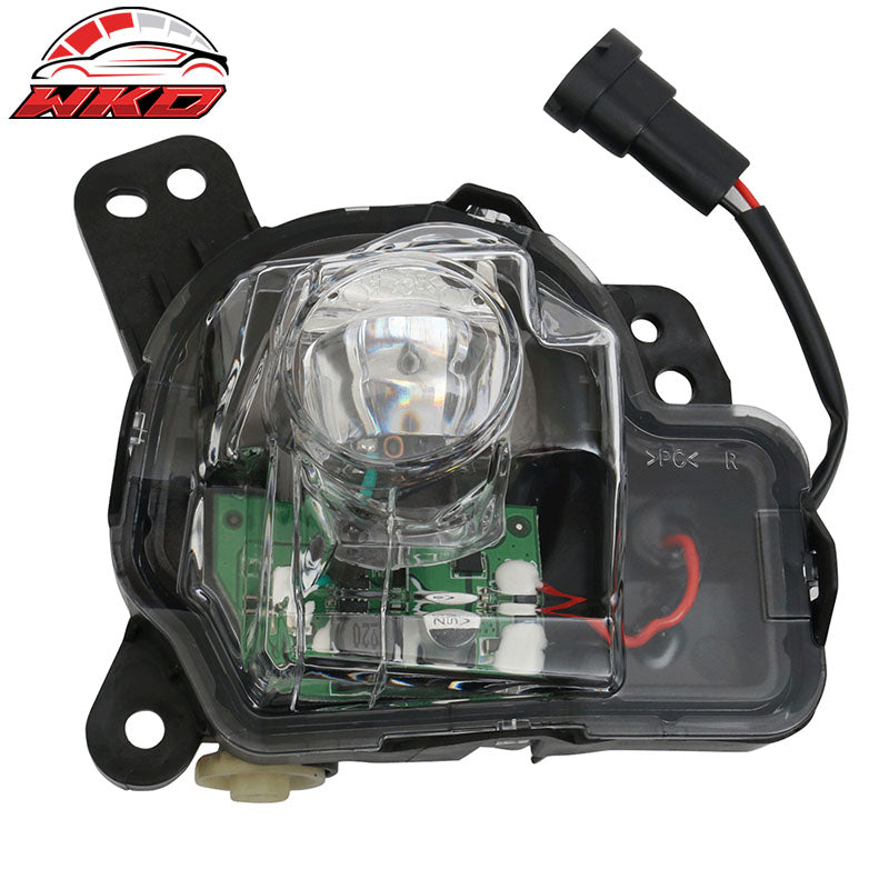 Fits 16-17 Mazda 6 OE Front Fog Light Lamps LED Clear Lens With Chrome Trim 2PC