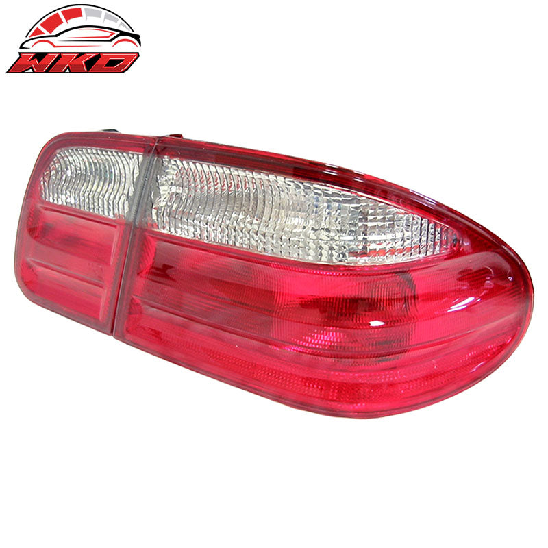 Fits 96-02 Mercedes Benz W210 E300 E320 E430 Red Clear LED Tail Lights Lamps