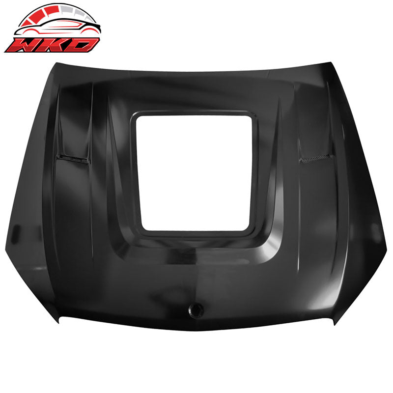 Wholesale 15-20 Mercedes W205 C Class V1 Style Transparent Vented Hood -Iron + Glass - Wikond Auto
