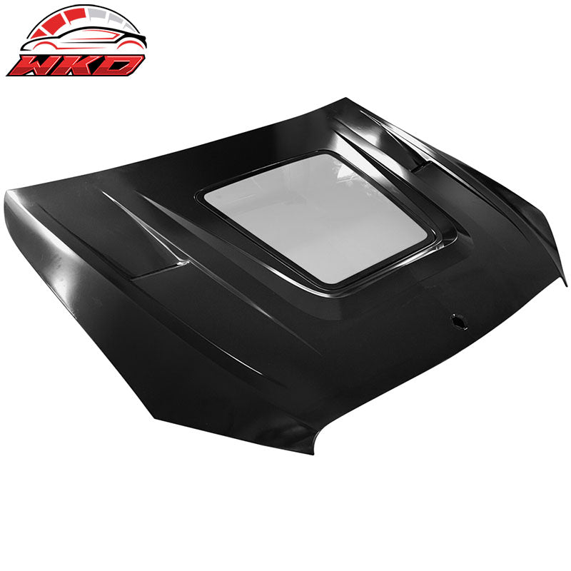 Wholesale 15-20 Mercedes W205 C Class V1 Style Transparent Vented Hood -Iron + Glass - Wikond Auto