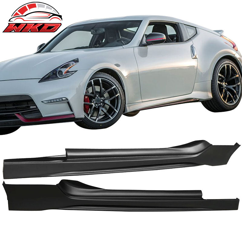 Wholesale 09-20 Nissan 370Z NS Style PP 2PCS Side Skirts Rocker Panel Unpainted Black - Wikond Auto