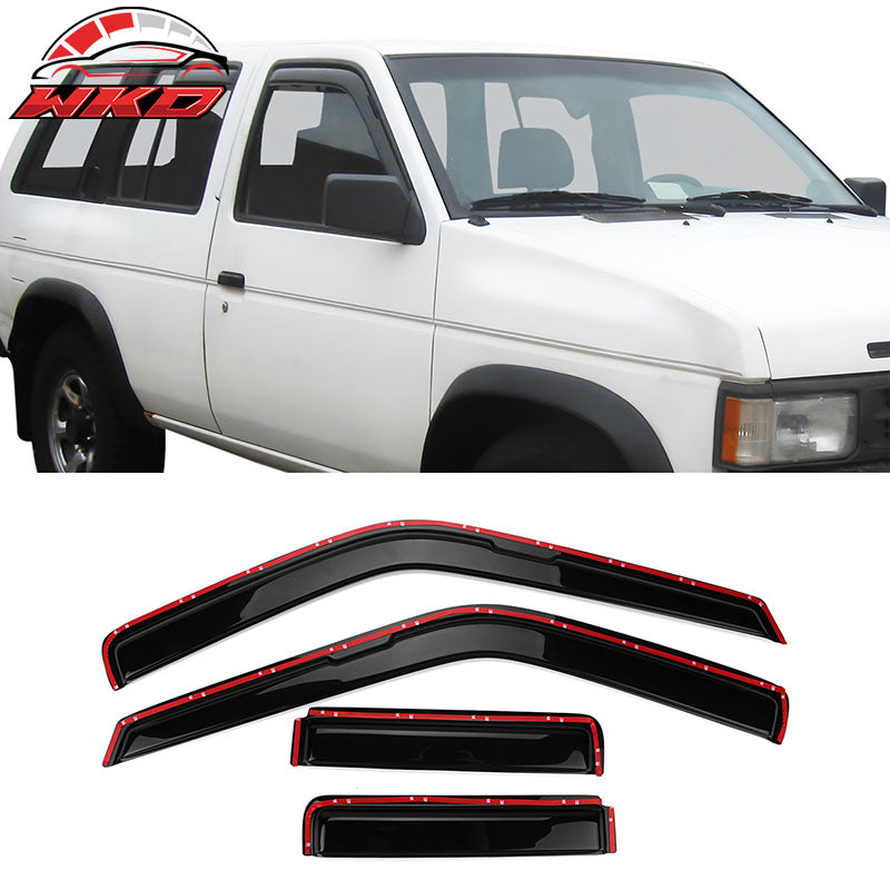 Fits 90-95 Nissan Pathfinder In Channel Window Visors Acrylic Sun Rain Guard 4PC