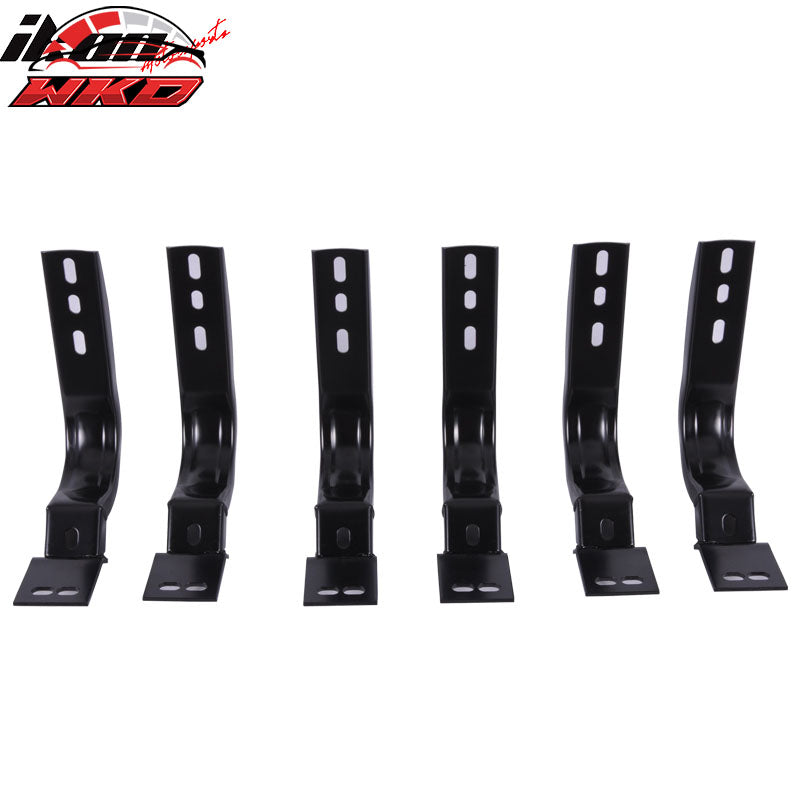 Fits 04-14 Nissan Titan Crew Cab Red Black Running Board Step Bar + Bracket