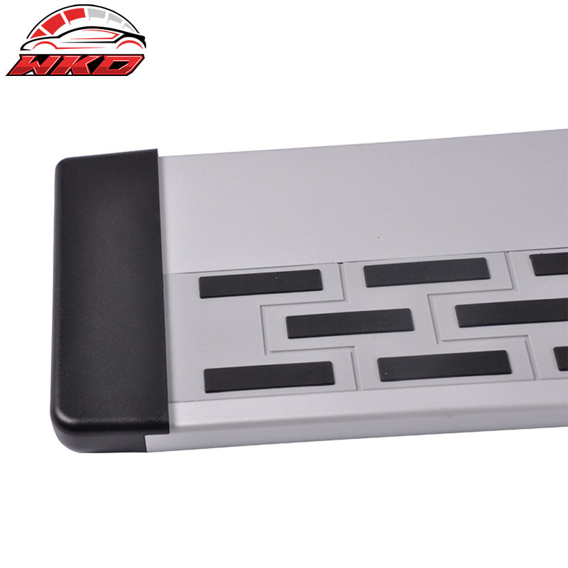 Fits 04-14 Nissan Titan Crew Cab Gray Running Board Step Bar + Bracket