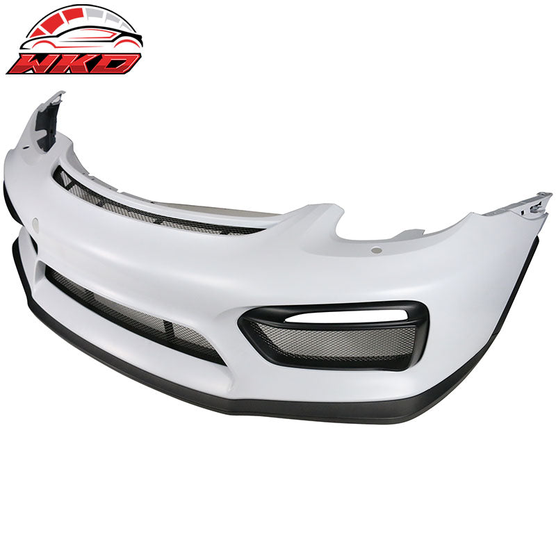 Fits 13-16 Cayman Boxster GT4 Style Front Bumper Cover + Fenders + Rear Diffuser