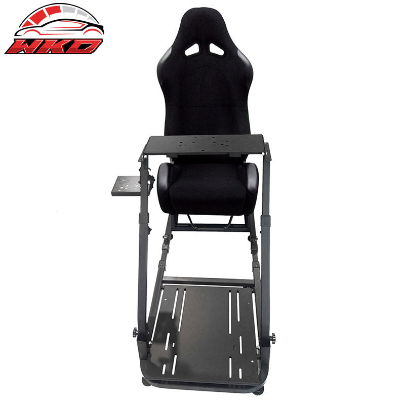 Black Racing Seat Steering Wheel Stand Compatible with Logitech G29 Thrustmaster