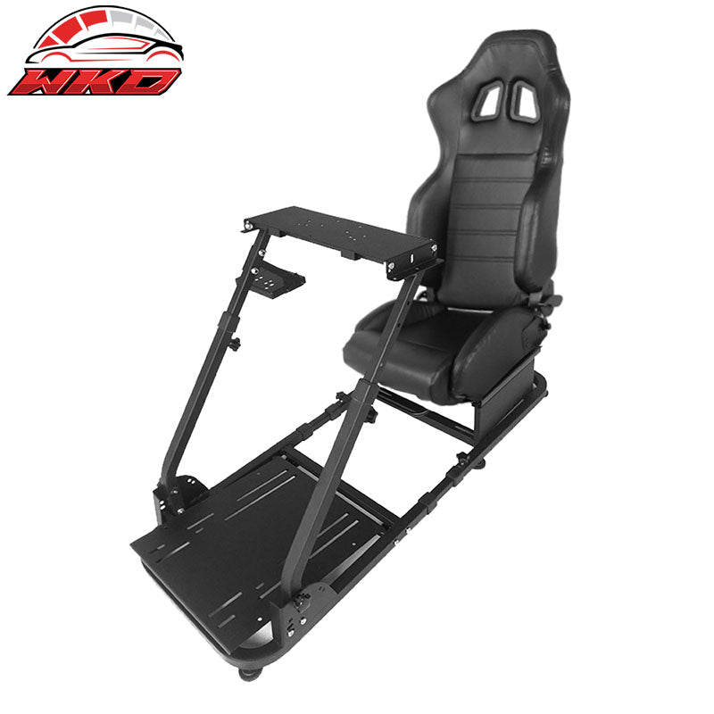 Black Racing Seat Steering Wheel Stand Compatible with Logitech G29 Thrustmaster