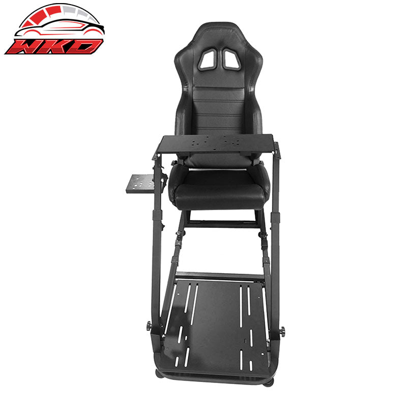 Black Racing Seat Steering Wheel Stand Compatible with Logitech G29 Thrustmaster