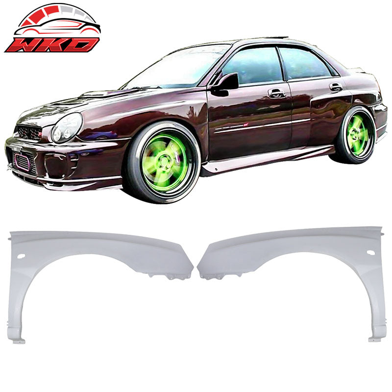 Fits 02-03 Subaru Impreza WRX STi Front Wide Fender Kits FRP