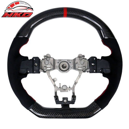 Wholesale 15-21 Subaru WRX STI Steering Wheel Matte Carbon Fiber+Red Stitching W/Line