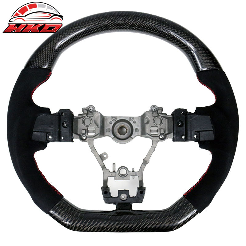 Wholesale 15-21 Subaru WRX & STI Steering Wheel Matte CF + Alcantara + Red Stitching