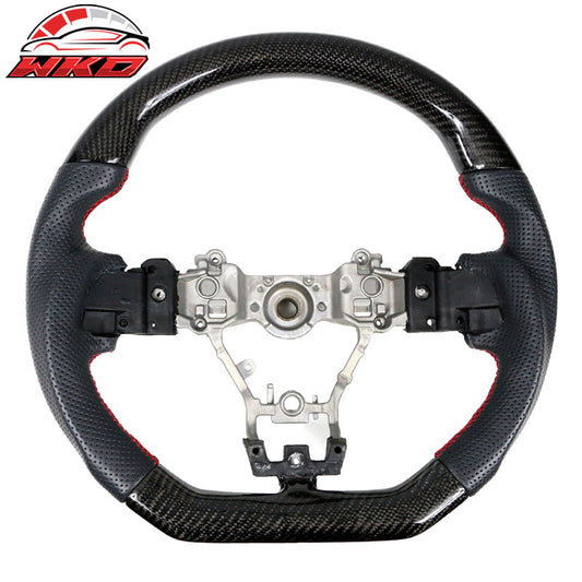 Wholesale 15-21 WRX STI Steering Wheel W/Stitch Matte Carbon Fiber Perforated Leather