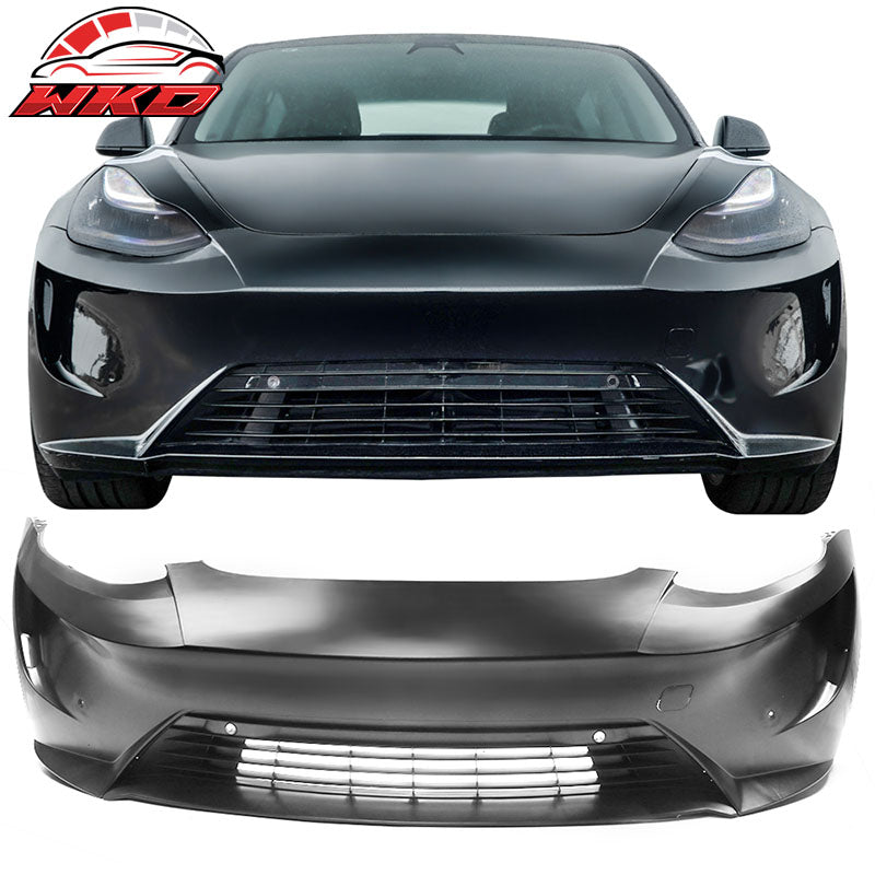 Fits 17-23 Tesla Model 3 IKON Style Front Bumper Cover Unpainted PP