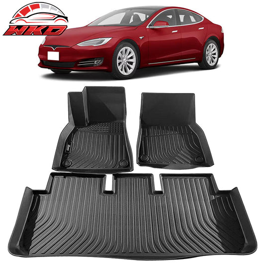 Wholesale 21-26 Tesla Model S All Weather 3D Molded Floor Mats Carpet Liner Guard TPE