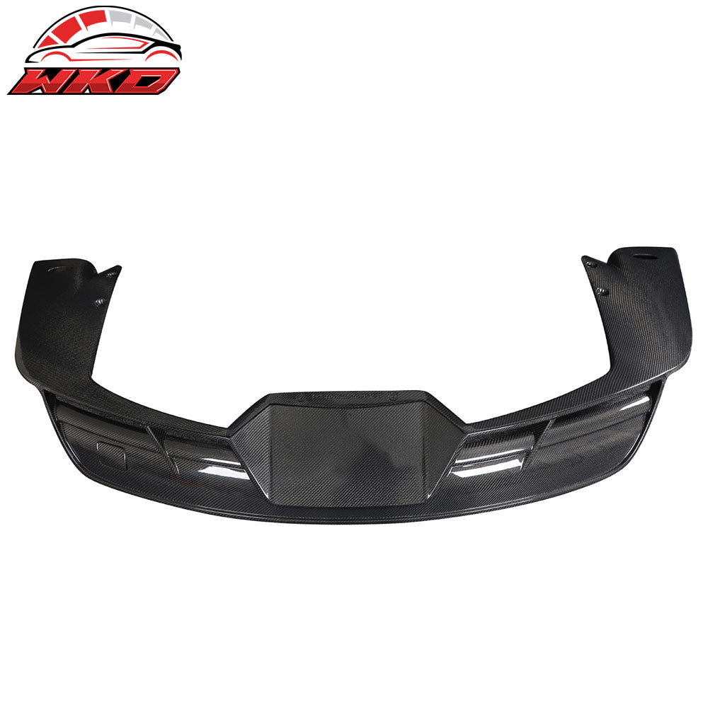 Fits 21-25 Tesla Model S 4DR Revozport Carbon Fiber Rear Bumper Lip Gloss Black