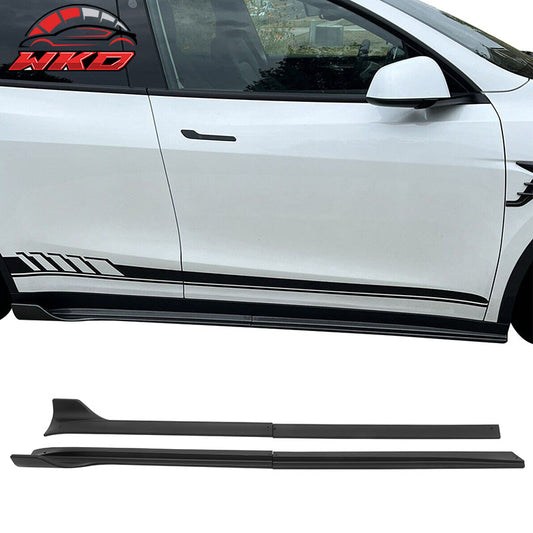 Wholesale 20-25 Tesla Model Y IKON V3 Style Matte Black Side Skirts Extension Lip ABS