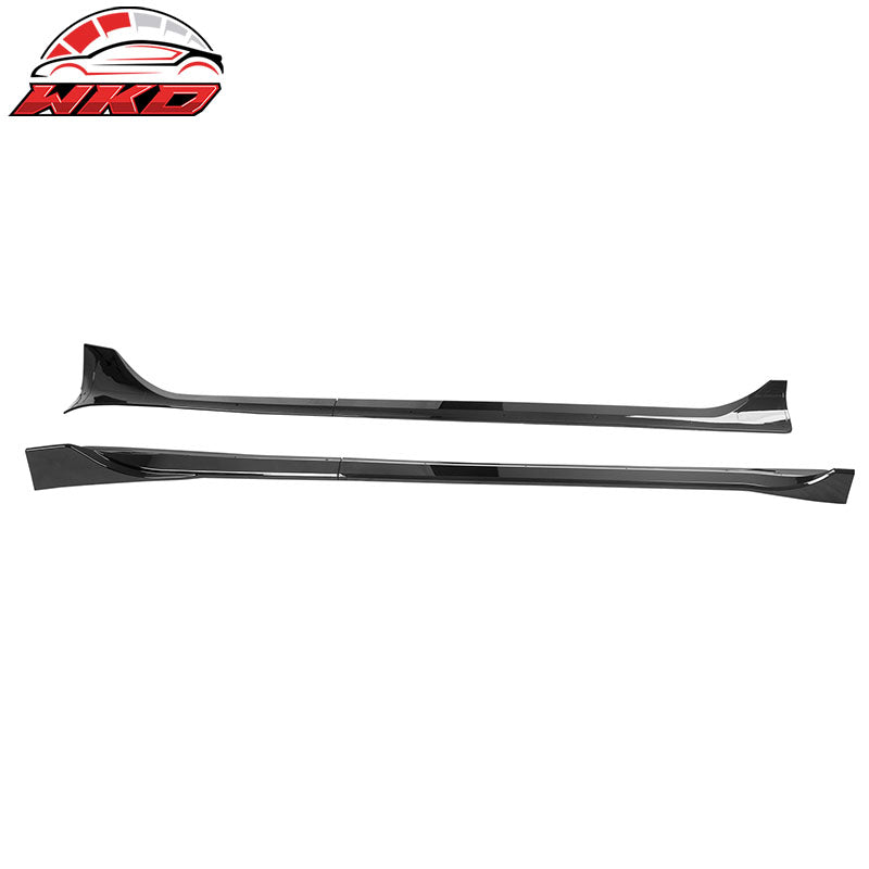 Fits 25-26 Tesla Model Y Juniper Side Skirts Gloss Black Rocker Panel Extension