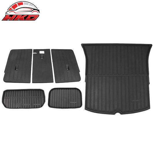 Wholesale 20-25 Tesla Model Y Trunk Mats Cargo Liner + Rear Seat Covers Injection TPE