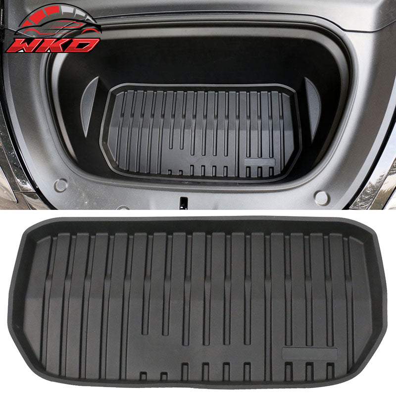Fits 20-25 Tesla Model Y Trunk Mats Cargo Liner + Rear Seat Covers Injection TPE