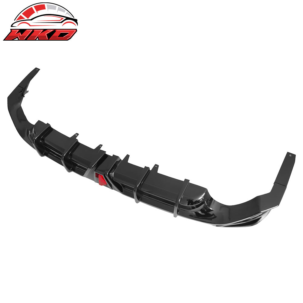 Fits 18-24 Toyota Camry LE XLE Rear Diffuser Lip W/LED Light Lamp - Gloss Black