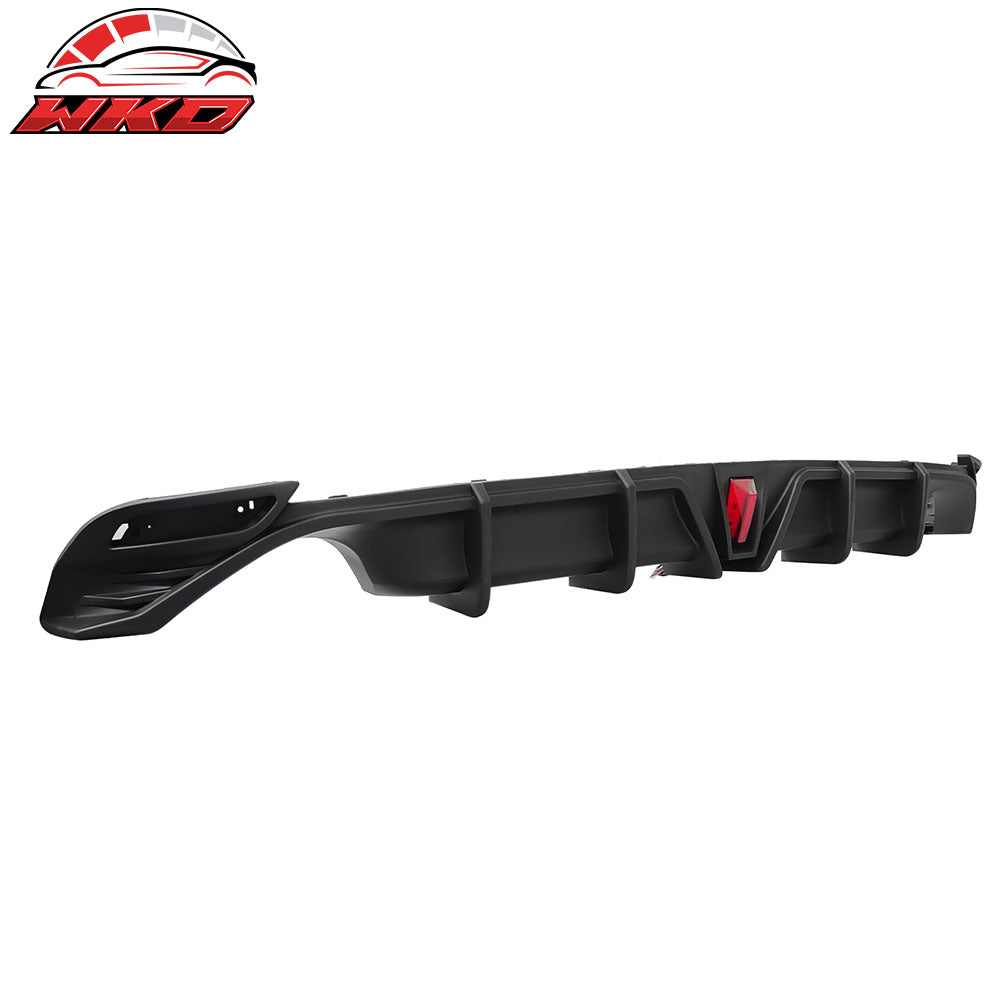 Wholesale 18-24 Toyota Camry LE XLE Rear Diffuser Lip W/LED Light Lamp - Matte Black