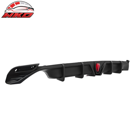 Wholesale 18-24 Toyota Camry LE XLE Rear Diffuser Lip W/LED Light Lamp - Matte Black - Wikond Auto