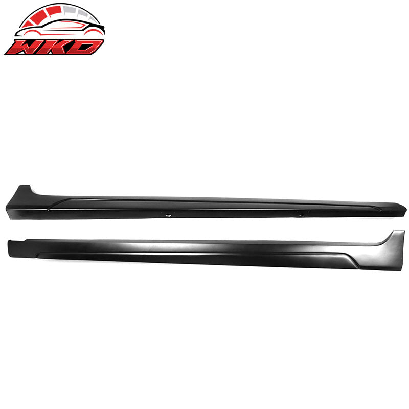 Fits 18-24 Toyota Camry Matte Black Side Skirt & Carbon Fiber Print Rocker Panel