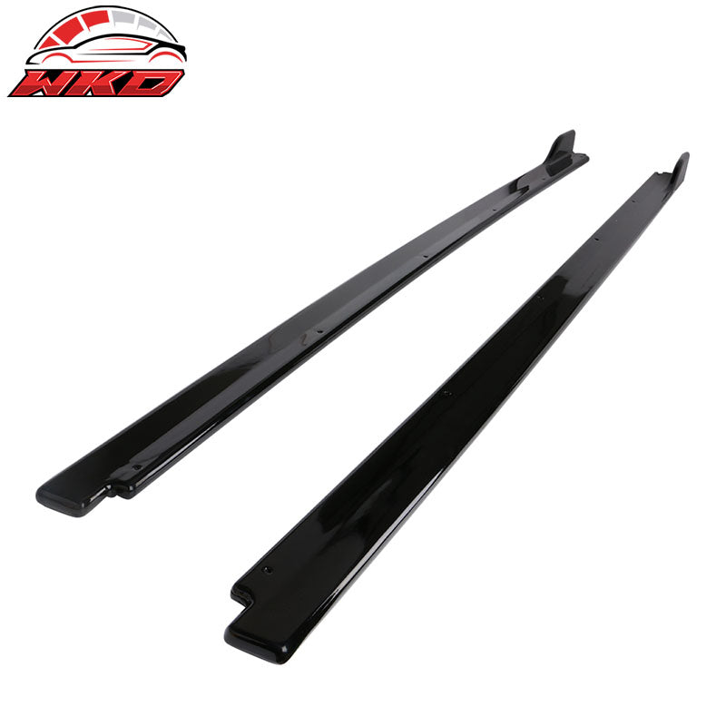 Fits 18-24 Camry IKON Style Side Skirt & Gloss Black Rocker Panel