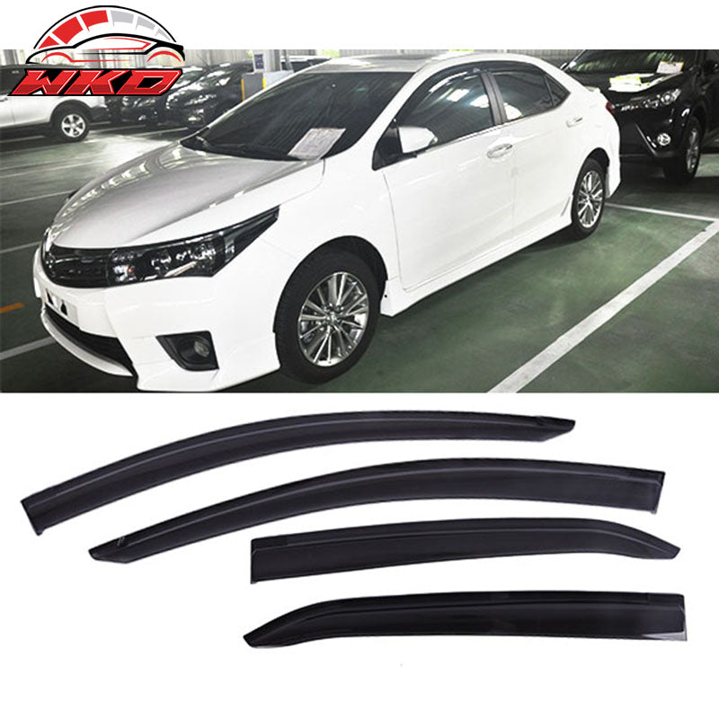 Fits 14-19 Toyota Corolla E170 Acrylic Window Visors 4Pc Set