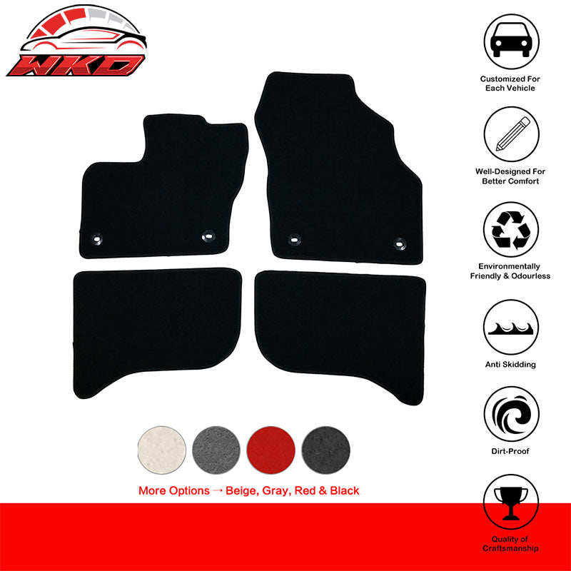Fits 16-20 Toyota Mirai Black Nylon Floor Mats Carpets 4 PCS
