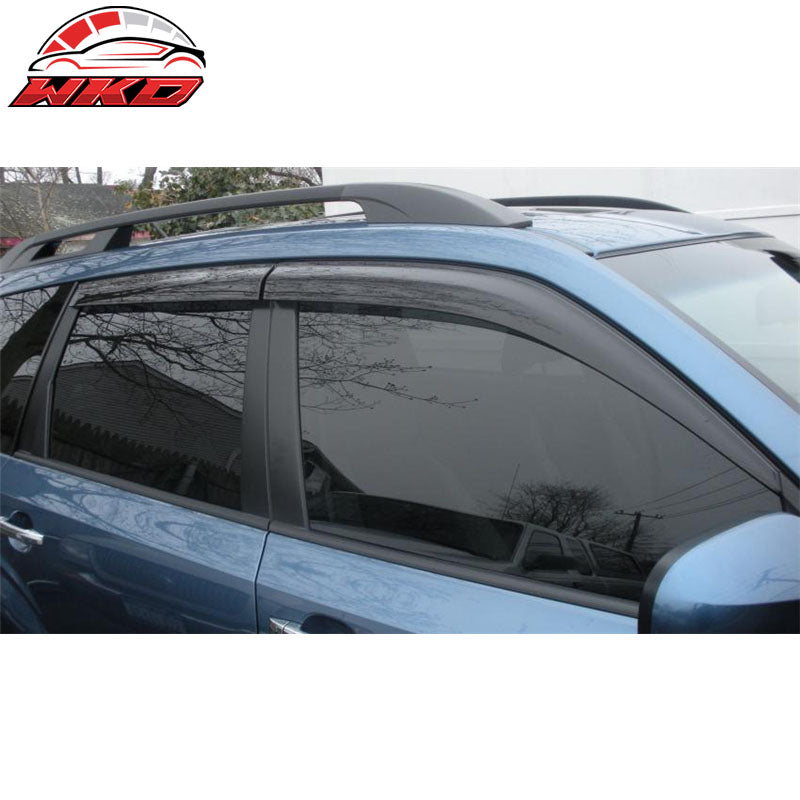 Fits 13-18 Toyota RAV4 Window Visors Acrylic Smoke Tinted Sun Rain Guard Vent
