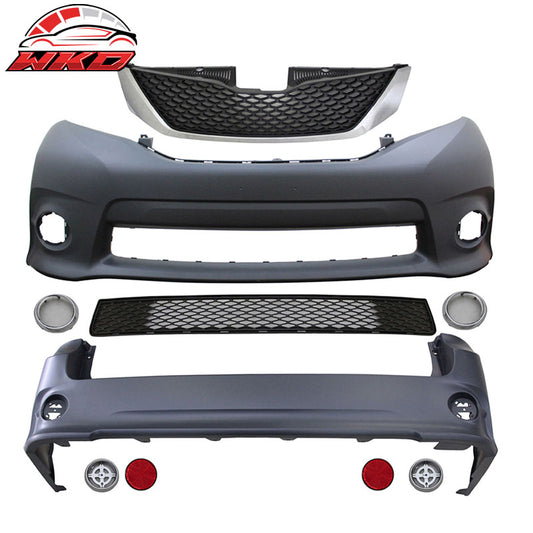 Wholesale 11-17 Sienna SE Full Front & Rear Bumper Cover Conversion &Grill - Wikond Auto