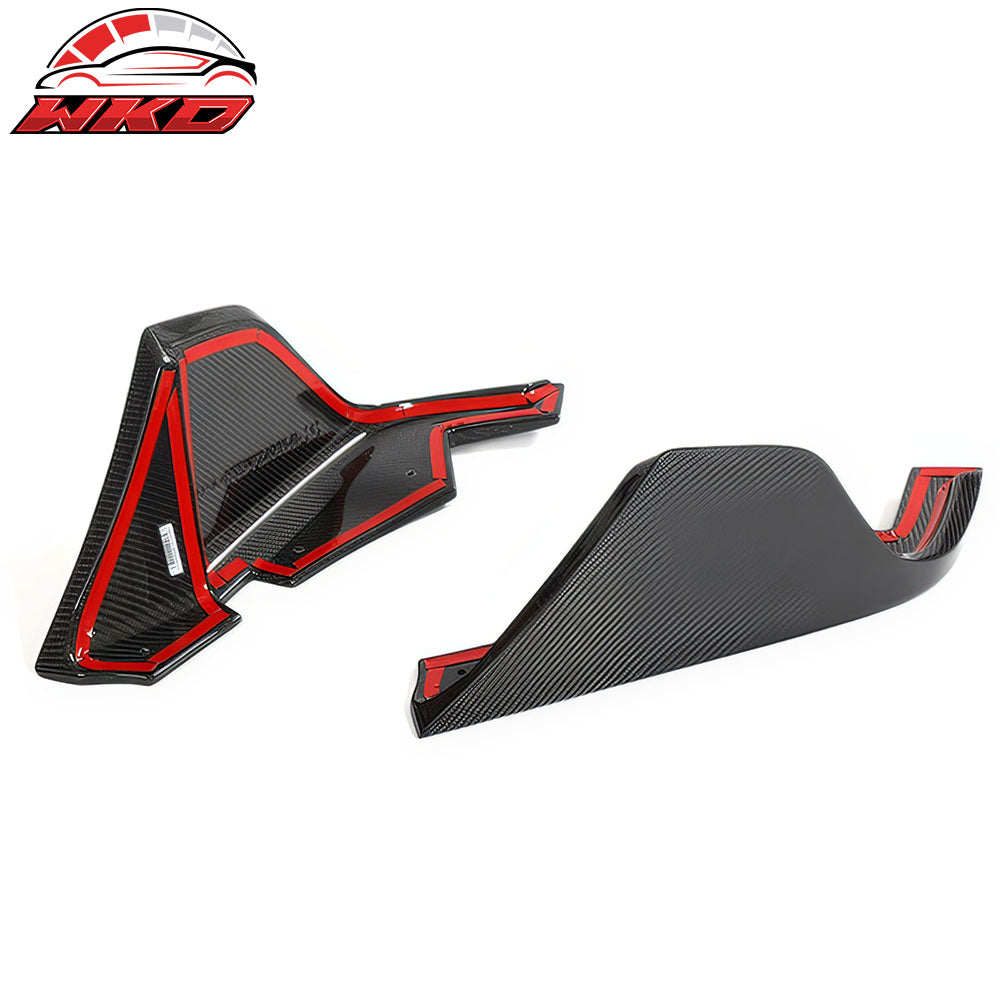Fits 20-25 Toyota GR Supra A90 A91 AG Style Rear Bumper Apron Gloss Carbon Fiber