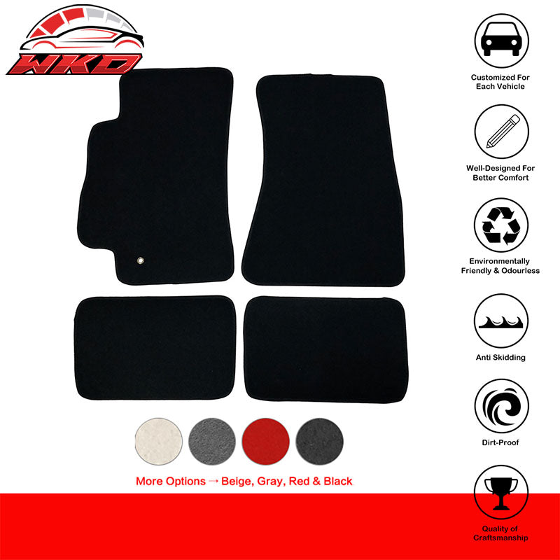 Fits 93-98 Toyota Supra Floor Mats Carpet Liner Black Nylon