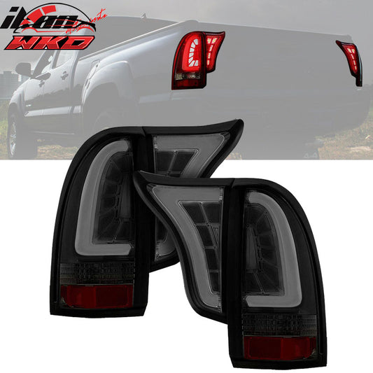 Wholesale 05-15 Toyota Tacoma LED Tail Lights Smoke Lens & Black Housing 4PC - Wikond Auto