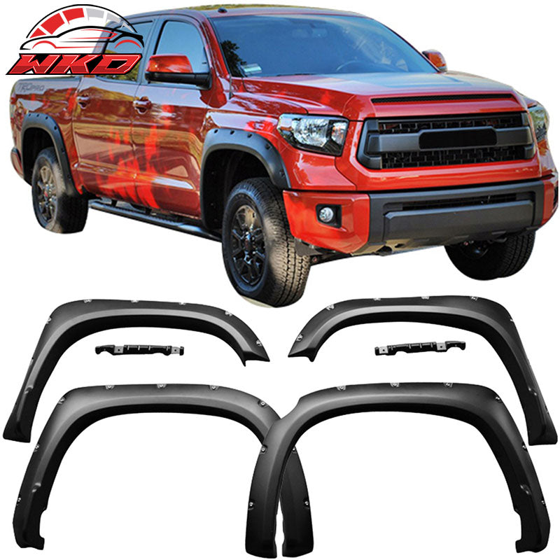 Fits 14-20 Toyota Tundra Pocket Rivet Style Fender Flares 4PC - PP