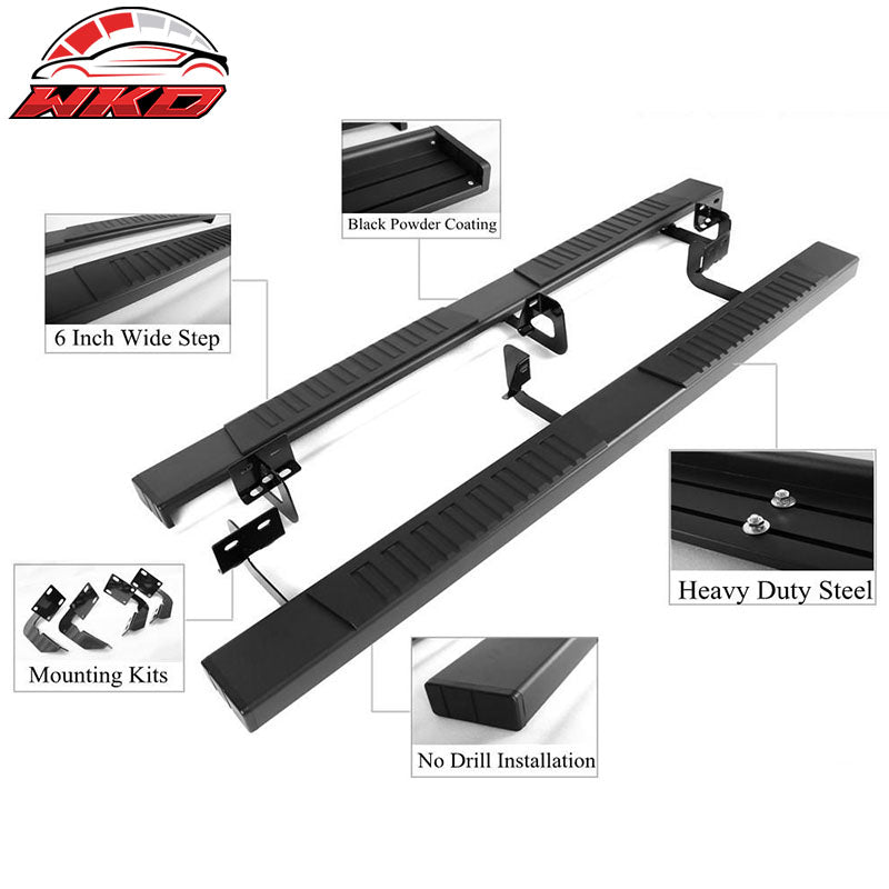 Fits 07-21 Toyota Tundra Double Cab 69'' Side Step Nerf Bar Running Boards