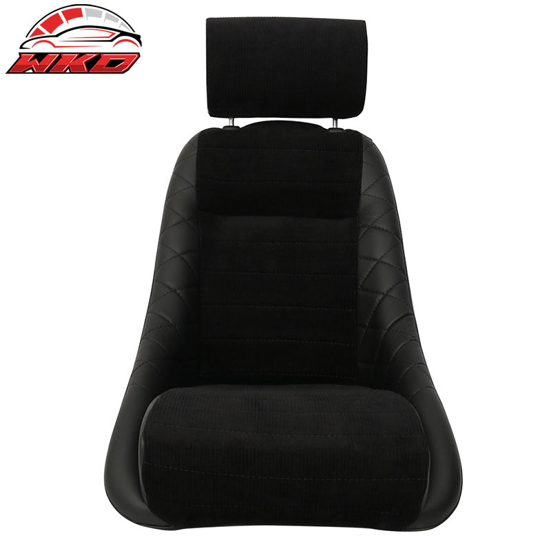 Wholesale Classic Bucket Single Seat With Sliders Suede Black Faux Leather PU