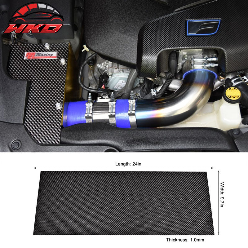 Universal Carbon Fiber (CF) Sheet Plate Panel 3K Plain Weave (9.7 X 24 Inches)
