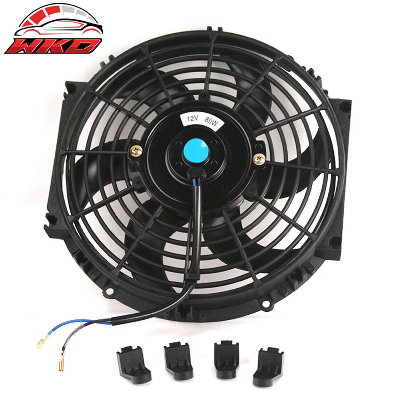 Universal 10 in Pull Push Electric Radiator Engine Cooling Fan W/ Mount Kit