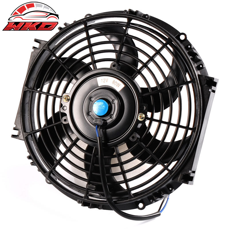 Universal 10 in Pull Push Electric Radiator Engine Cooling Fan W/ Mount Kit