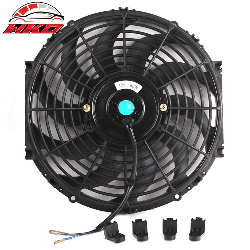 Universal 12 in Pull Push Electric Radiator Engine Cooling Fan W/ Mount Kit